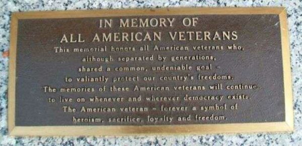 CHRISTIAN COUNTY VETERANS MEMORIAL PLAQUE B