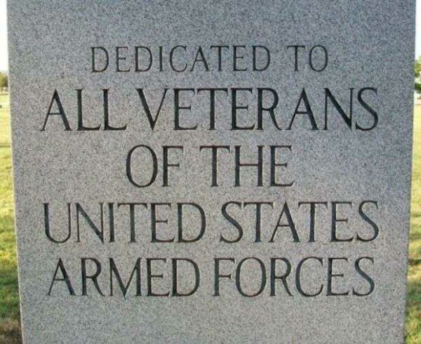 EL DORADO SPRINGS VETERANS MEMORIAL FLAGPOLE DEDICATION STONE