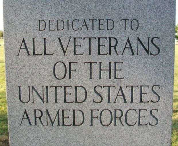 EL DORADO SPRINGS VETERANS MEMORIAL FLAGPOLE DEDICATION STONE