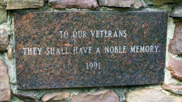 FAIRFAX VETERANS MEMORIAL DEDICATION STONE