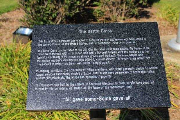 THE BATTLE CROSS MEMORIAL PLAQUE