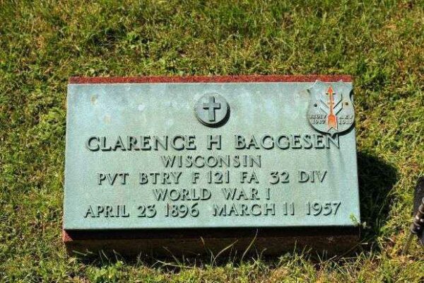 CLARENCE H. BAGGESEN WAR MEMORIAL STONE