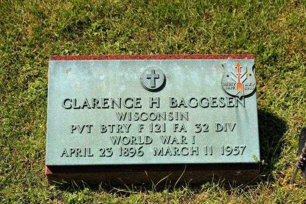 CLARENCE H. BAGGESEN WAR MEMORIAL STONE