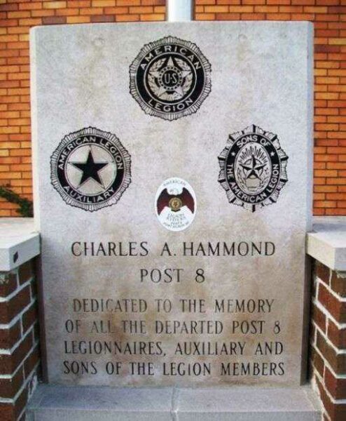 CHARLES A. HAMMOND POST 8 VETERANS MEMORIAL