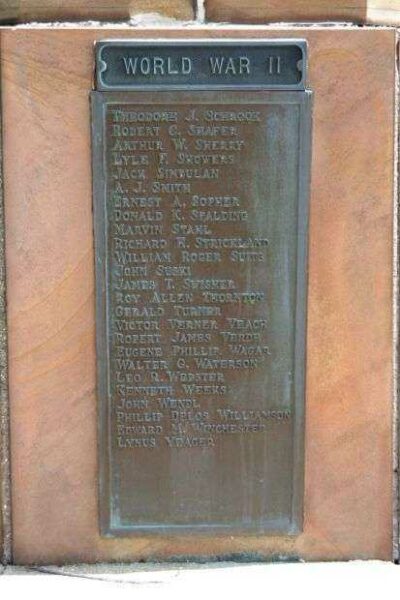 CASS COUNTY VETERANS MEMORIAL FLAGPOLE PLAQUE D