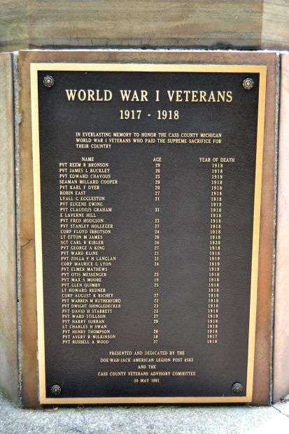 CASS COUNTY VETERANS MEMORIAL FLAGPOLE PLAQUE A