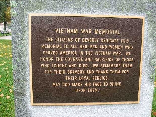 BEVERLY VIETNAM WAR MEMORIAL FRONT