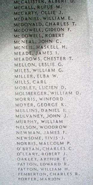 BOYD COUNTY WAR MEMORIAL HONOR ROLL STONE E