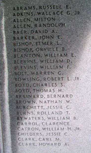 BOYD COUNTY WAR MEMORIAL HONOR ROLL STONE B