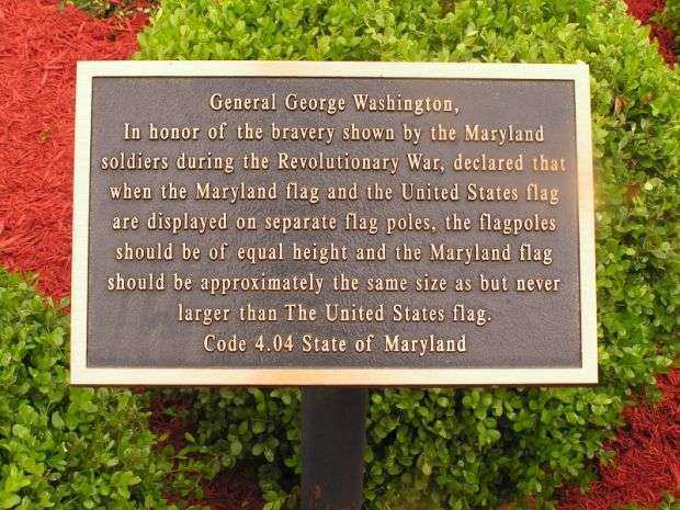 WICOMICO COUNTY WAR MEMORIAL MARYLAND FLAG PLAQUE