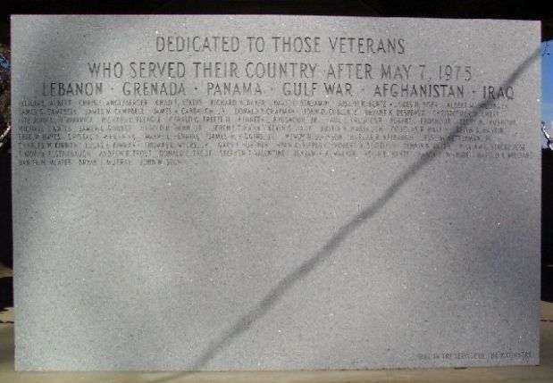 THURMONT MODERN DAY CONFLICTS MEMORIAL STONE