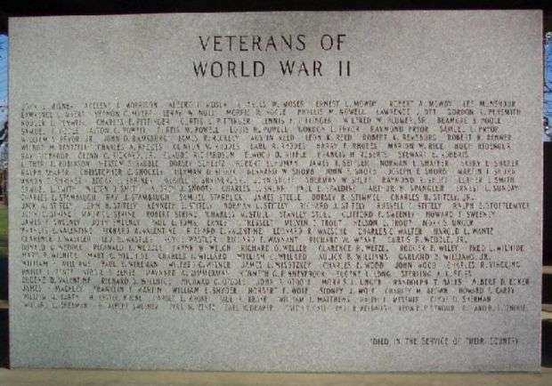 THURMONT WORLD WAR II MEMORIAL STONE B