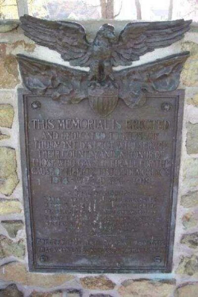 THURMONT WORLD WAR I MEMORIAL