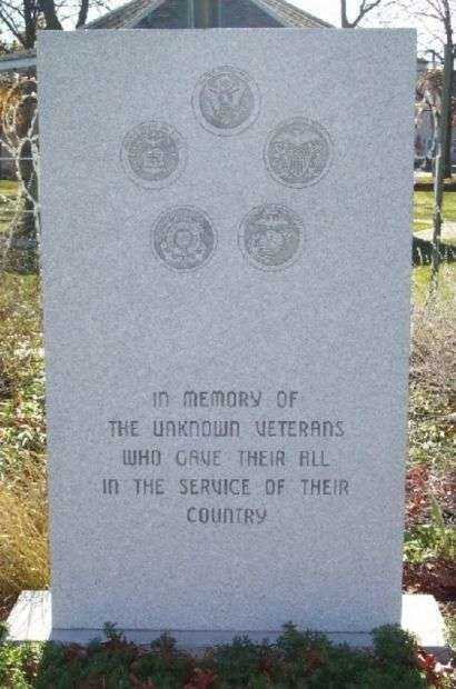 THURMONT MEMORIAL PARK DEDICATION STONE BACK