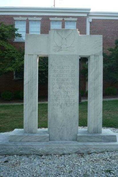 CALVERT COUNTY WORLD WAR II MEMORIAL FRONT