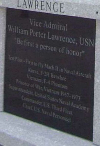 VICE ADMIRAL WILLIAM PORTER LAWRENCE MEMORIAL PANEL A