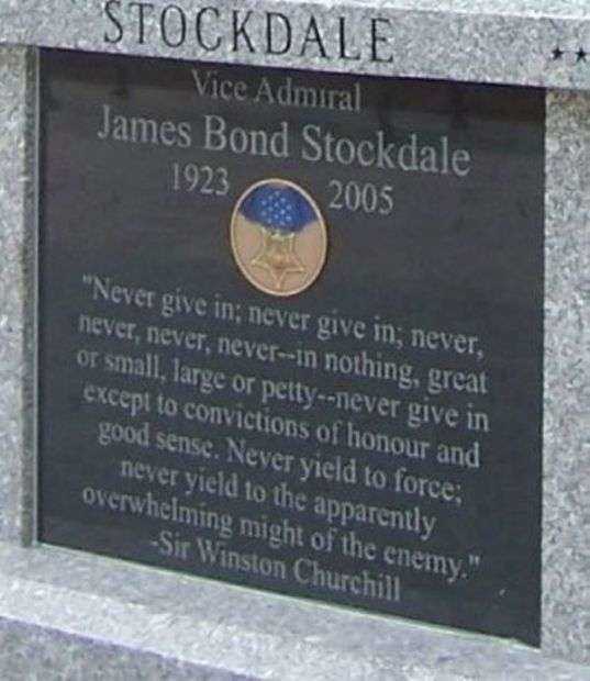 VICE ADMIRAL JAMES BOND STOCKDALE MEMORIAL PANEL A
