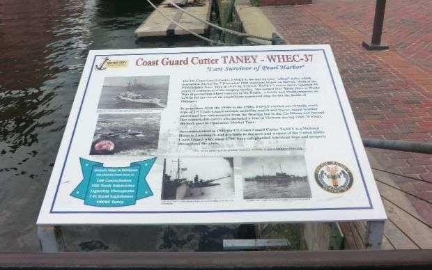 COAST GUARD TANEY-WHEC-37 MEMORIAL SHIP PLAQUE