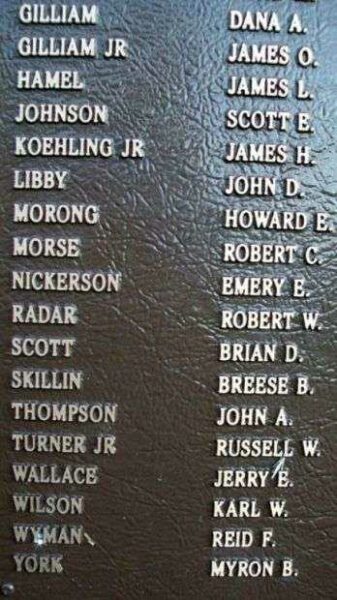 PHIPPSBURG VETERANS AND MARINERS MEMORIAL VIETNAM HONOR ROLL PLAQUE D