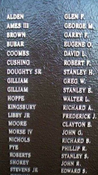 PHIPPSBURG VETERANS AND MARINERS MEMORIAL VIETNAM HONOR ROLL PLAQUE A