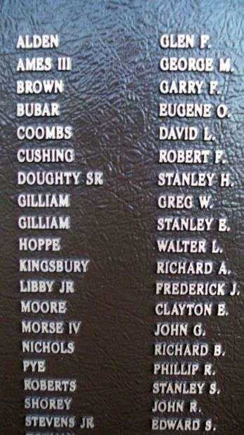 PHIPPSBURG VETERANS AND MARINERS MEMORIAL VIETNAM HONOR ROLL PLAQUE A