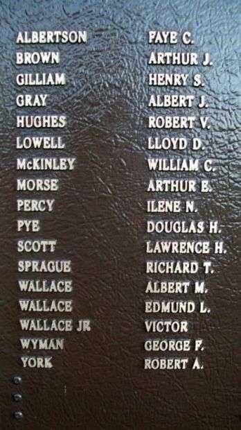 PHIPPSBURG VETERANS AND MARINERS MEMORIAL KOREAN HONOR ROLL PLAQUE A