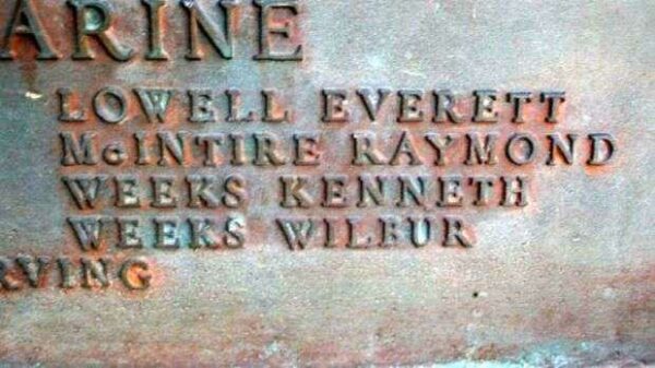 PHIPPSBURG VETERANS AND MARINERS MEMORIAL HONOR ROLL PLAQUE X