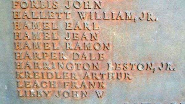 PHIPPSBURG VETERANS AND MARINERS MEMORIAL HONOR ROLL PLAQUE T