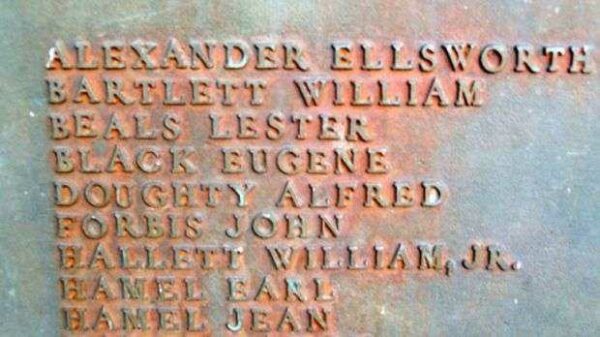 PHIPPSBURG VETERANS AND MARINERS MEMORIAL HONOR ROLL PLAQUE S