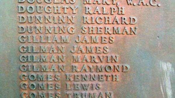 PHIPPSBURG VETERANS AND MARINERS MEMORIAL HONOR ROLL PLAQUE L