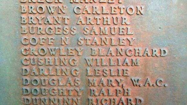 PHIPPSBURG VETERANS AND MARINERS MEMORIAL HONOR ROLL PLAQUE K