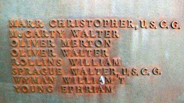 PHIPPSBURG VETERANS AND MARINERS MEMORIAL HONOR ROLL PLAQUE G