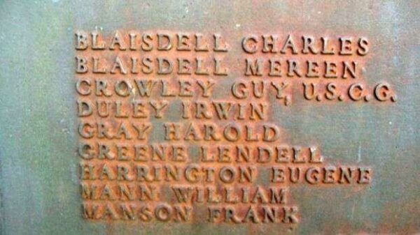 PHIPPSBURG VETERANS AND MARINERS MEMORIAL HONOR ROLL PLAQUE F