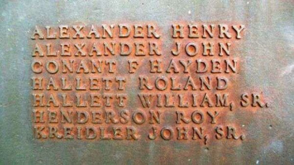 PHIPPSBURG VETERANS AND MARINERS MEMORIAL HONOR ROLL PLAQUE C