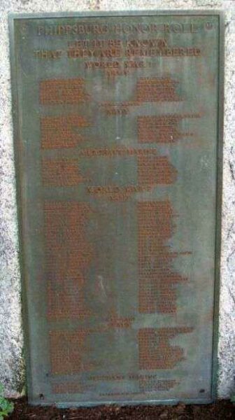 PHIPPSBURG VETERANS AND MARINERS MEMORIAL HONOR ROLL PLAQUE B