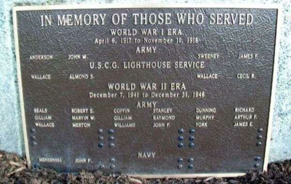 PHIPPSBURG VETERANS AND MARINERS HONOR ROLL PLAQUE A