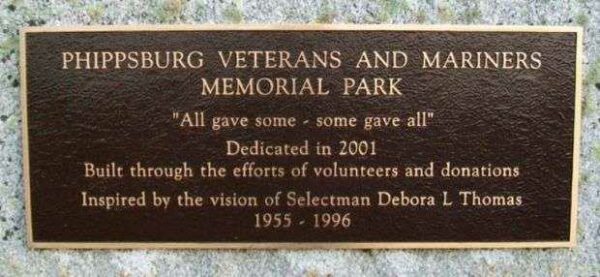 PHIPPSBURG VETERANS AND MARINERS MEMORIAL PARK PLAQUE