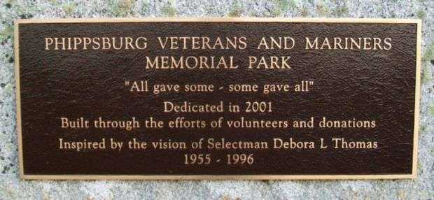 PHIPPSBURG VETERANS AND MARINERS MEMORIAL PARK PLAQUE
