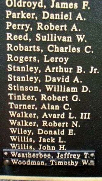 OWL’S HEAD VETERANS MEMORIAL HONOR ROLL PANEL J