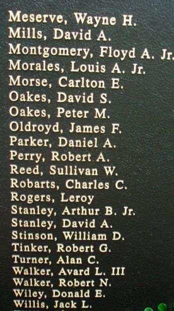 OWL’S HEAD VETERANS MEMORIAL HONOR ROLL PANEL H