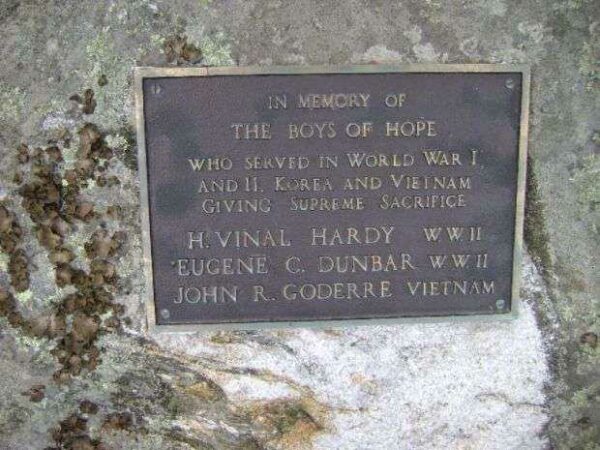 THE BOYS OF HOPE WAR MEMORIAL PLAQUE