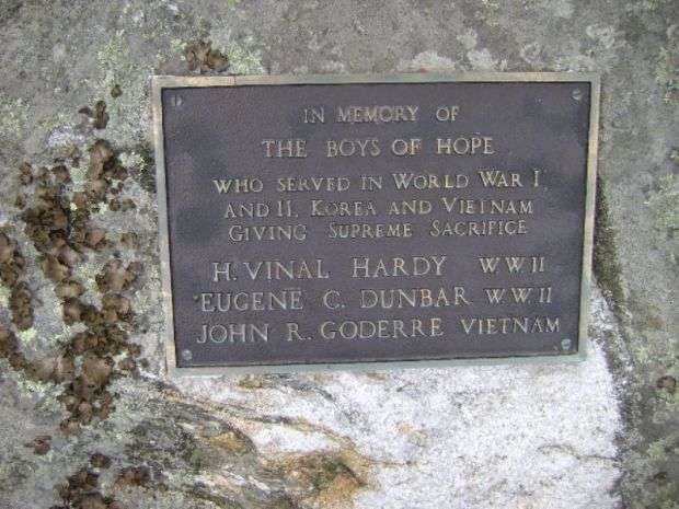 THE BOYS OF HOPE WAR MEMORIAL PLAQUE
