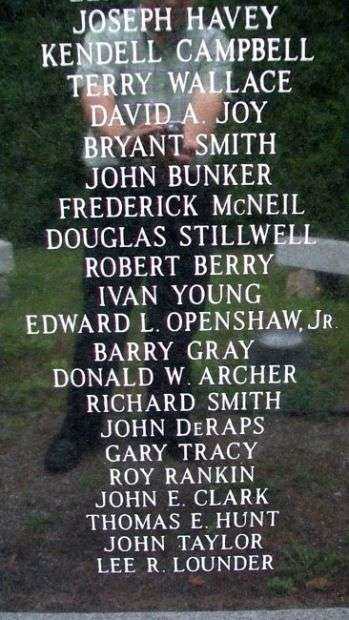 FRANKLIN VETERANS MEMORIAL HONOR ROLL PANEL O