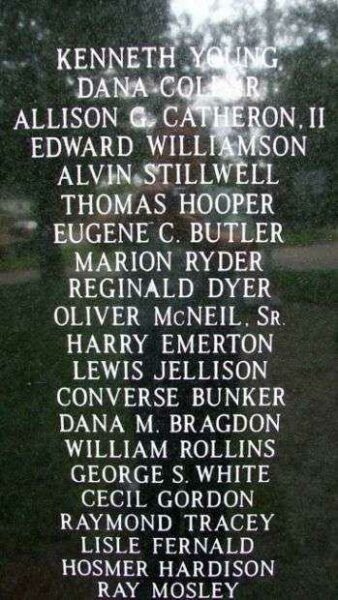 FRANKLIN VETERANS MEMORIAL HONOR ROLL PANEL A