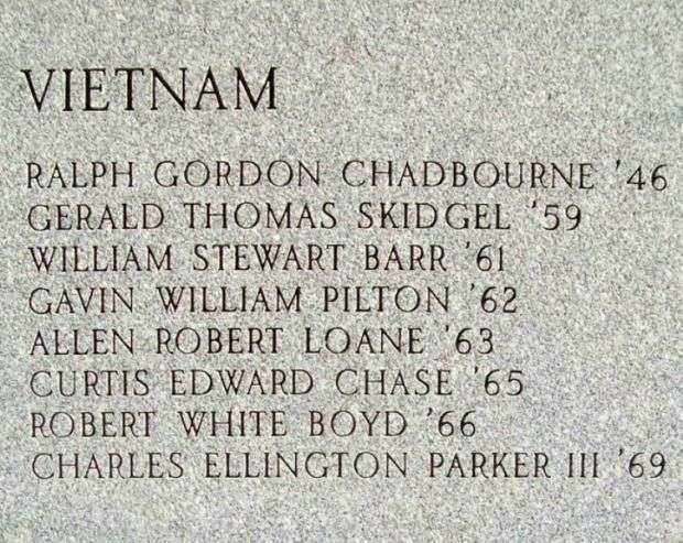 BOWDOIN COLLEGE WAR MEMORIAL HONOR ROLL STONE J