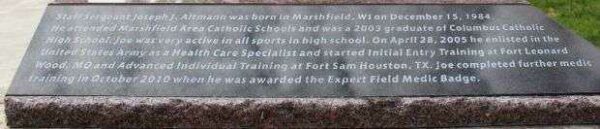 STAFF SERGEANT JOSEPH J. ALTMANN WAR MEMORIAL NARRATIVE A