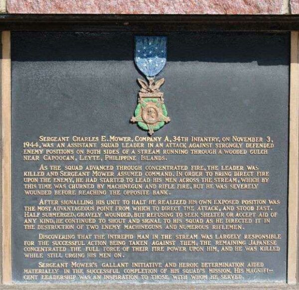 CHIPPEWA COUNTY WAR MEMORIAL MEDAL OF HONOR PLAQUE