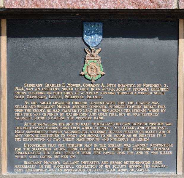 CHIPPEWA COUNTY WAR MEMORIAL MEDAL OF HONOR PLAQUE