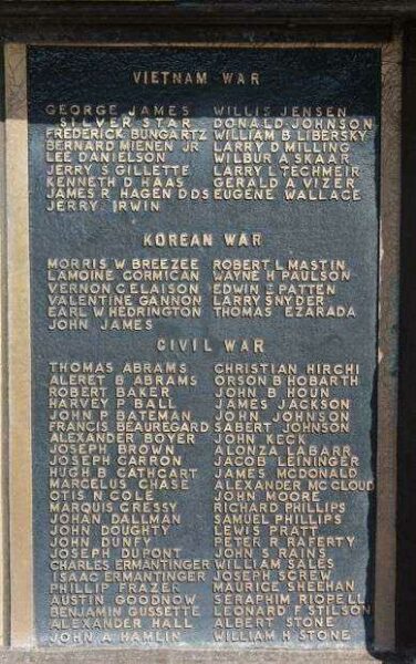 CHIPPEWA COUNTY WAR MEMORIAL PLAQUE A