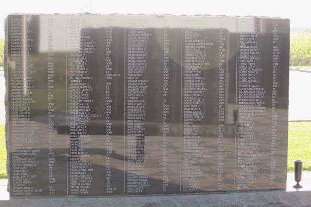 BLOOMER VETERANS MEMORIAL HONOR ROLL STONE J